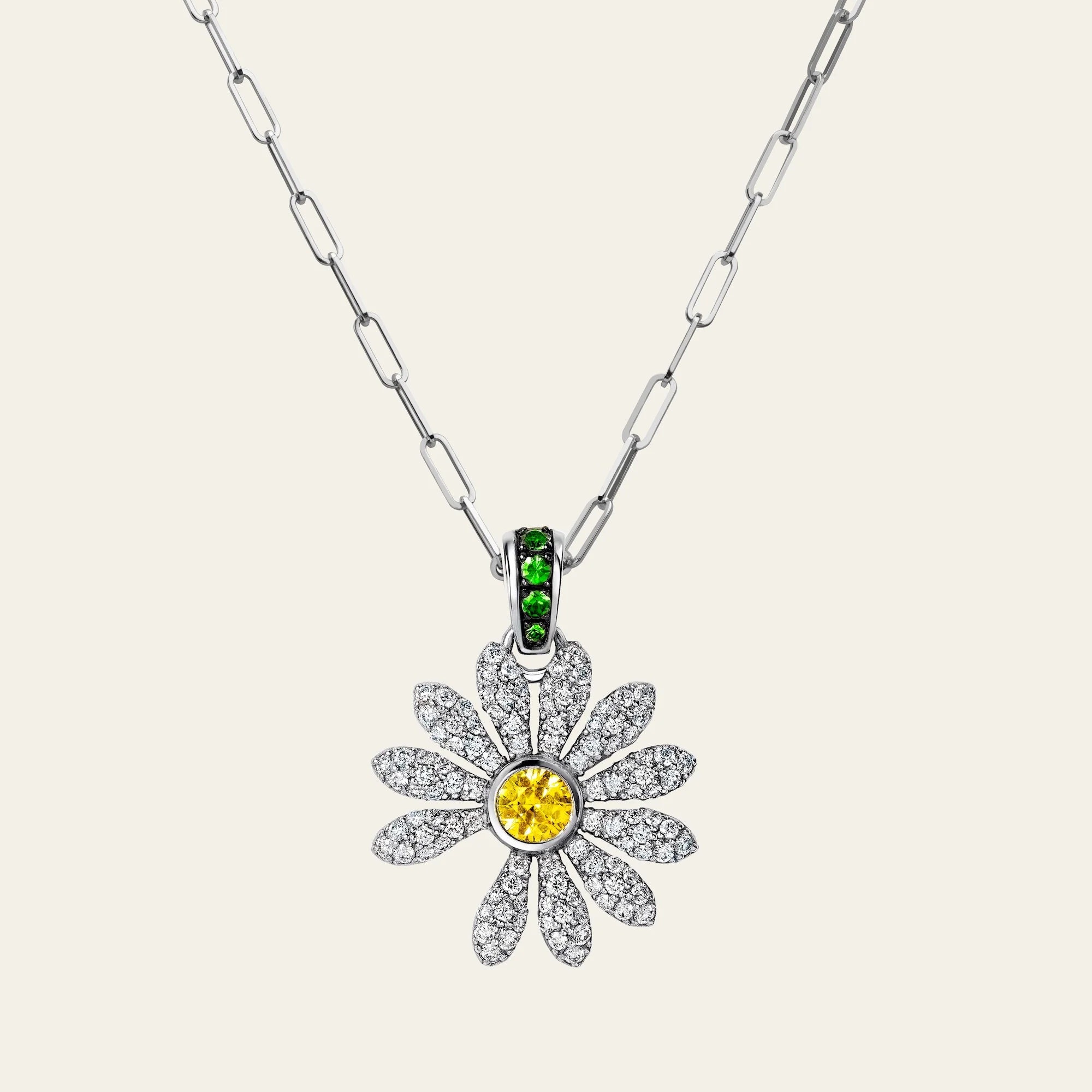 Jacob & Co. X PEACEMINUSONE Yellow Diamond With Pavé Pendant